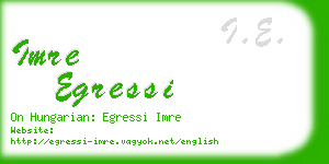 imre egressi business card